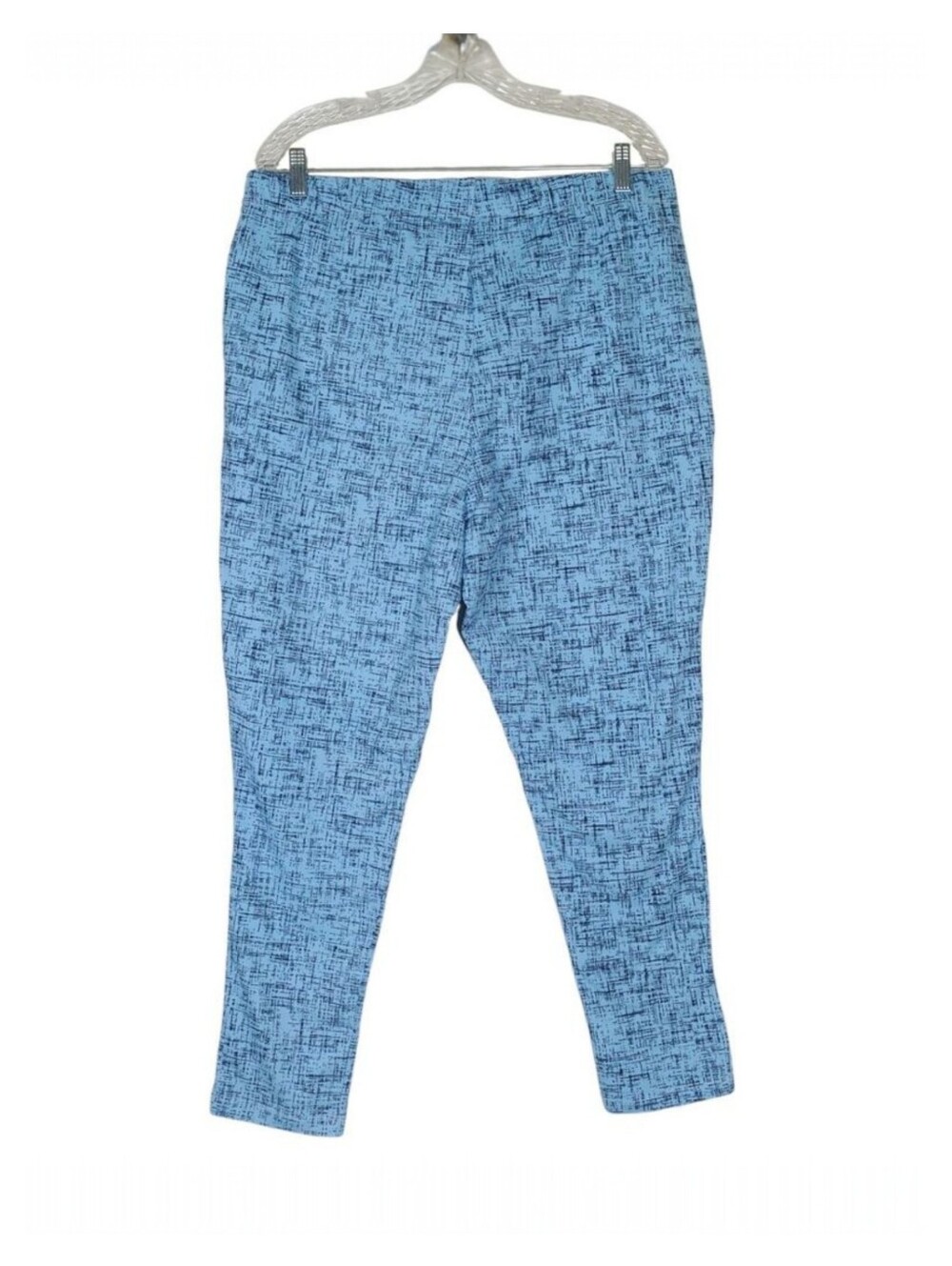 Roaman’s Blue Patterned Stretch Leggings Women’s Plus Size 1X 22/24 - Picture 3 of 10
